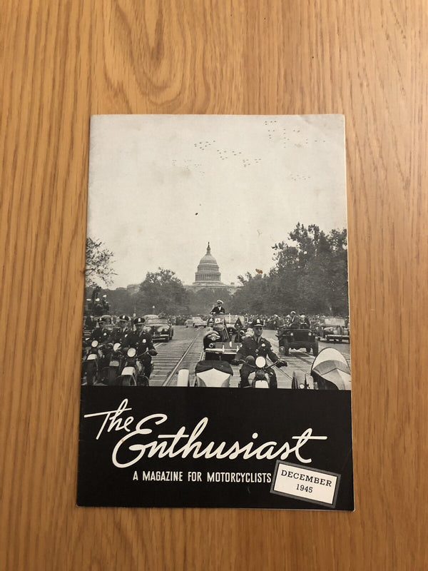 Harley Davidson Enthusiast Magazine December 1945 vintage