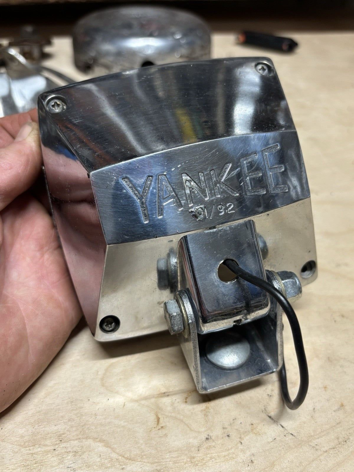Vintage Yankee 91/92 Square TV Lights Chopper Harley Davidson Fog Headlight