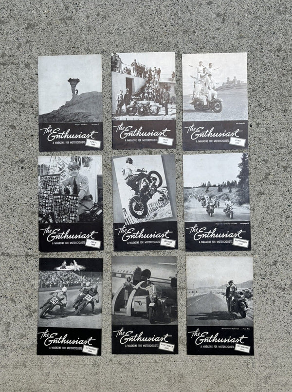 Harley-Davidson Enthusiast Magazine   1946 April through December Nine Issues