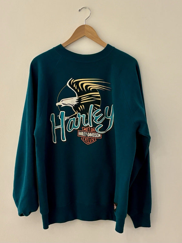 Vintage Harley  Crew Sweater XL East Side Springfield OR