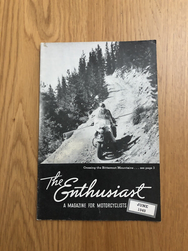 Harley Davidson The Enthusiast June 1949 vintage