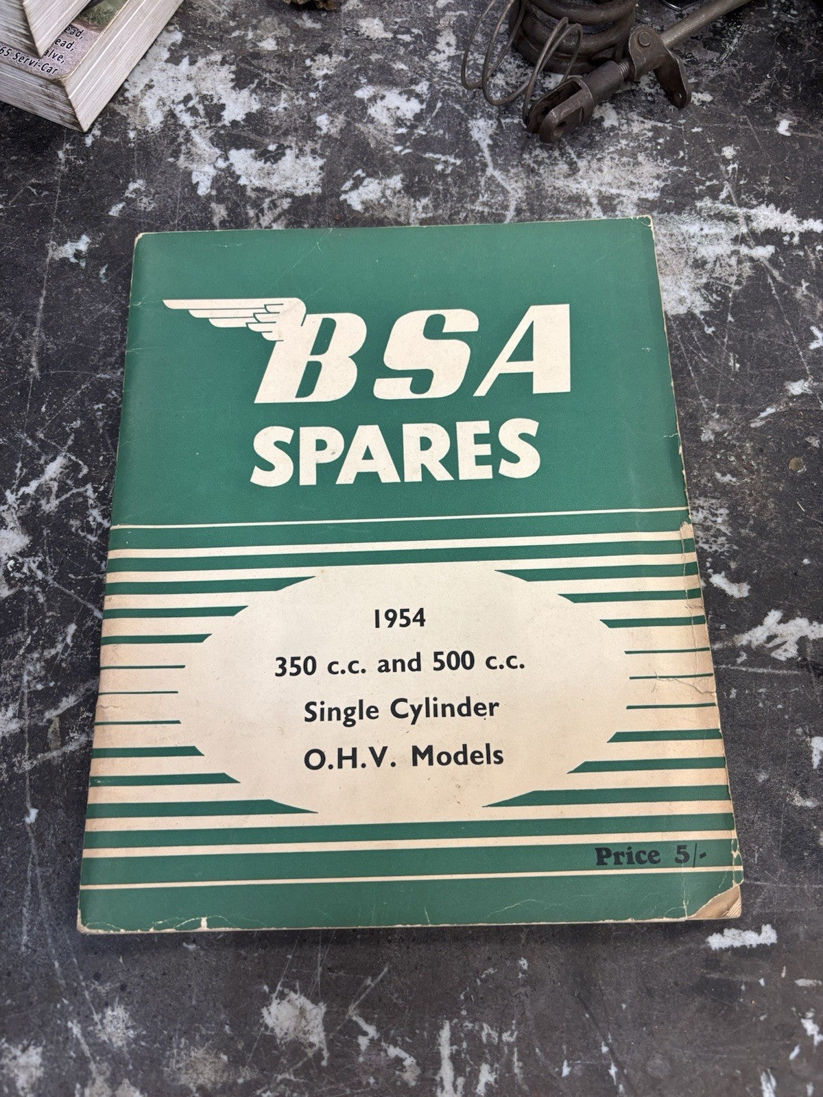 Original BSA Dealer Spare Parts Catalog Book List 1954 350 500