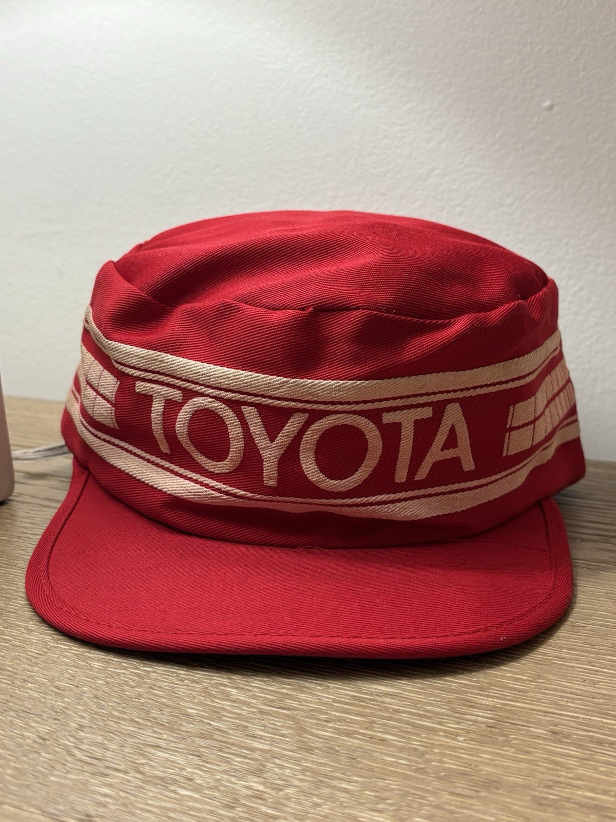 Vintage Toyota Truck Rare Red Large Graphic  Painter Cap Flat Brim SR5 Gen 1 2 3