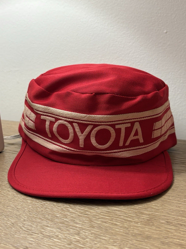 Vintage Toyota Truck Rare Red Large Graphic  Painter Cap Flat Brim SR5 Gen 1 2 3