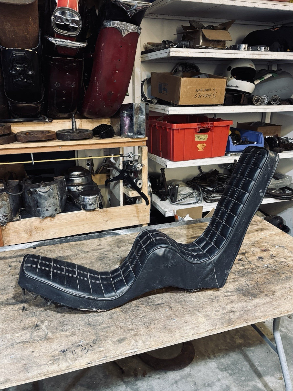 Cheetah King & Queen Seat Swingarm Harley Chopper Knucklehead Panhead Shovelhead