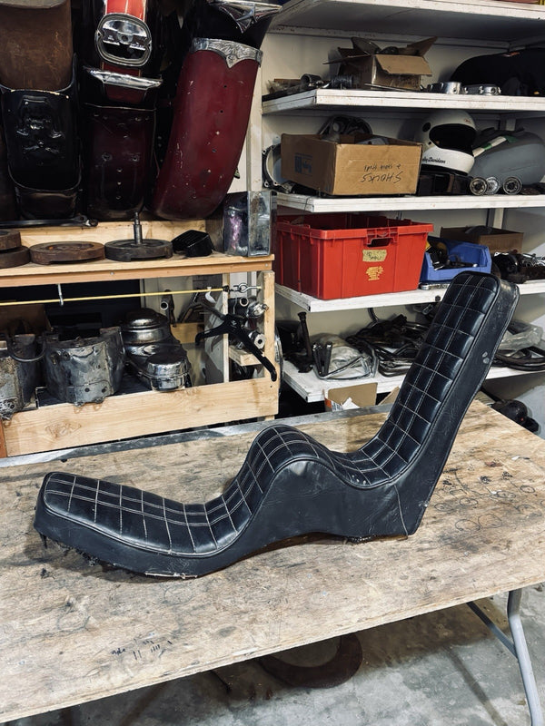 Cheetah King & Queen Seat Swingarm Harley Chopper Knucklehead Panhead Shovelhead