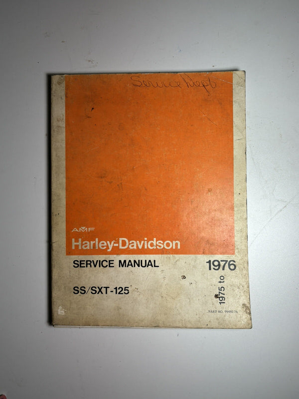 Harley-Davidson SS/SXT-125 service manual 1975-1976 Oem