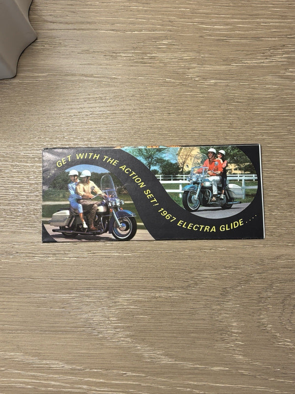 1967 Electa Glide Brochure 8.5” X 3.5” Harley Davidson
