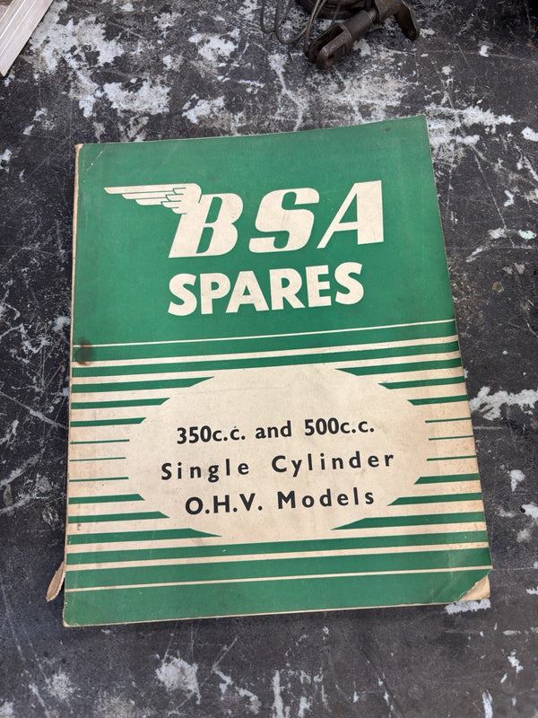 Original BSA Dealer Spare Parts Catalog Book List 1949-53 350 500