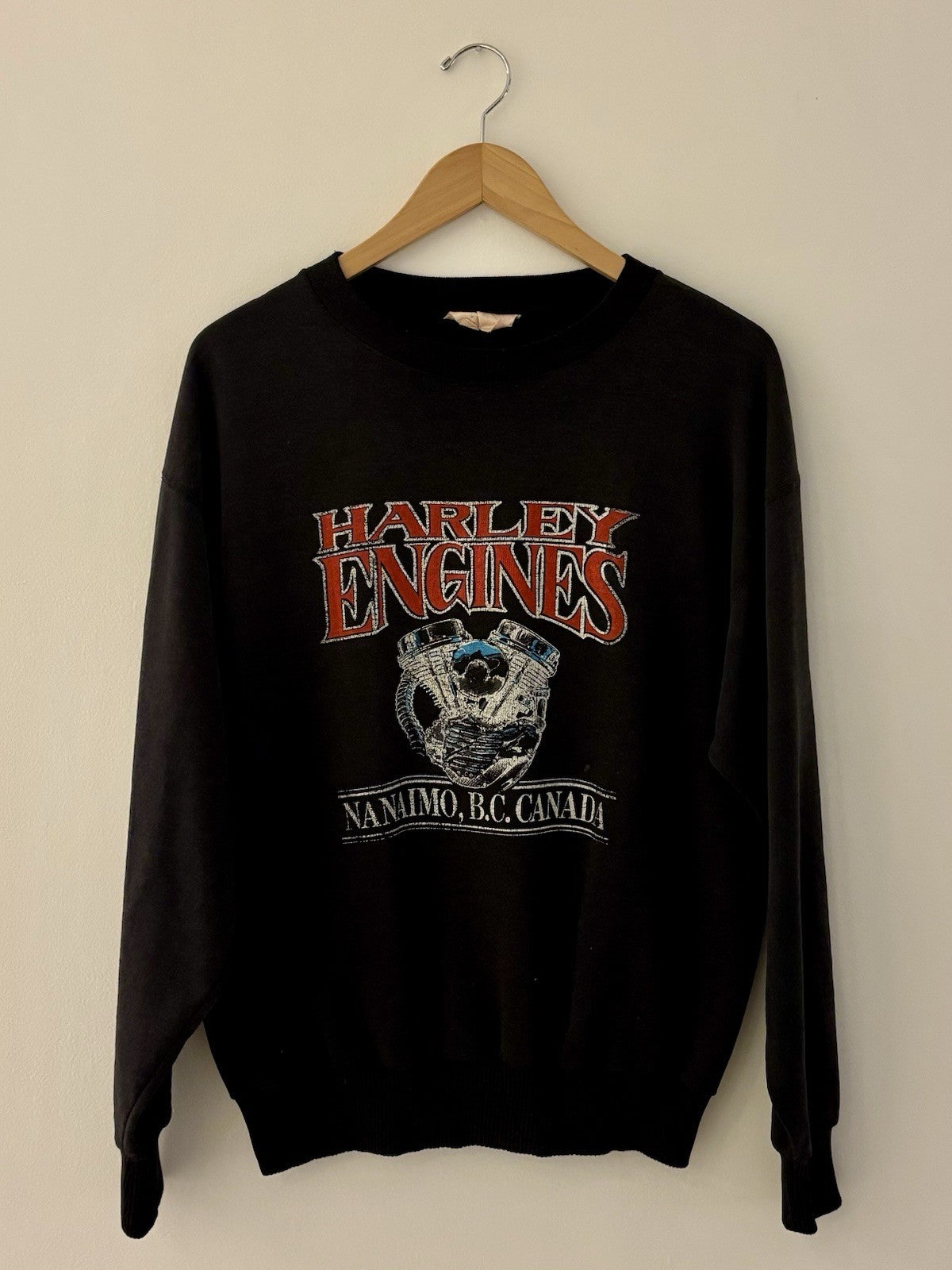 Vintage Harley  Engine Crew Sweater Panhead Med